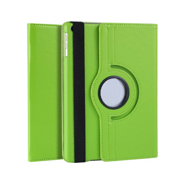 Étui pour ipad 2 3 4 modèle  a1458 1459 a1460 couverture, housse de veille automatique pour apple ipad 2 3 4 libération étui rotatif à 360 degrés + stylet: Vert