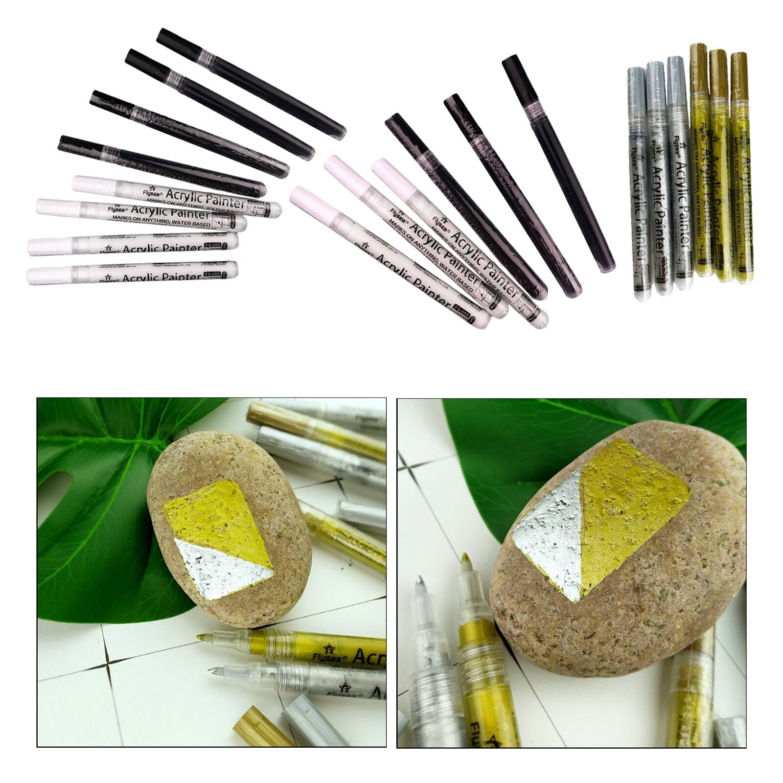 Waterproof Acrylic Paint Markers Pens Permanent Drawing Rock Painting Art