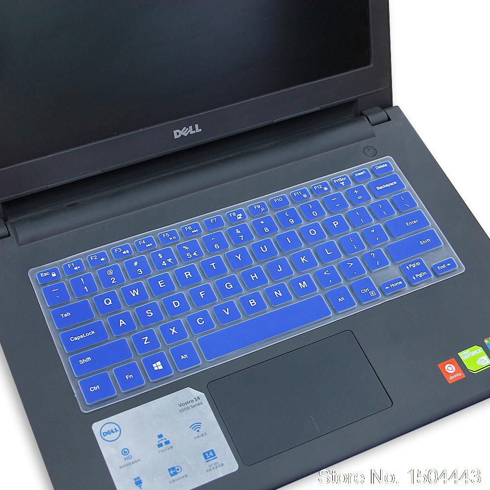 For DELL Inspiron 14 7000 7460 7472 7447 7437 3442 3443 5447 7570 14 inch Silicone laptop keyboard Protector skin: blue