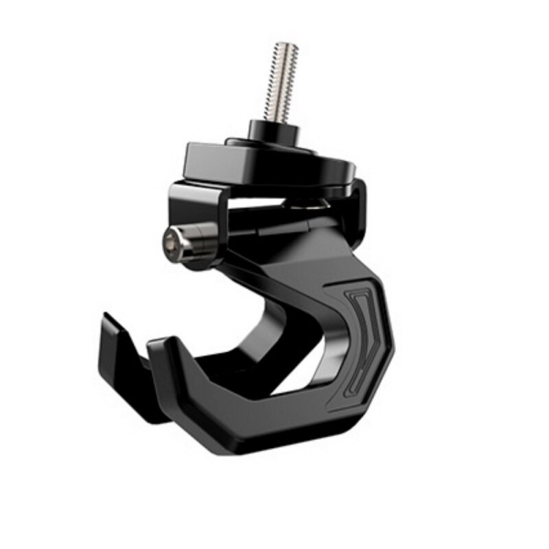 Neue Motorrad Helm Tasche Haken Doppel haken Aluminium Legierung Rolle Helm Halfter Flasche Haken Aufhänger Mit 6mm Schrauben: Schwarz