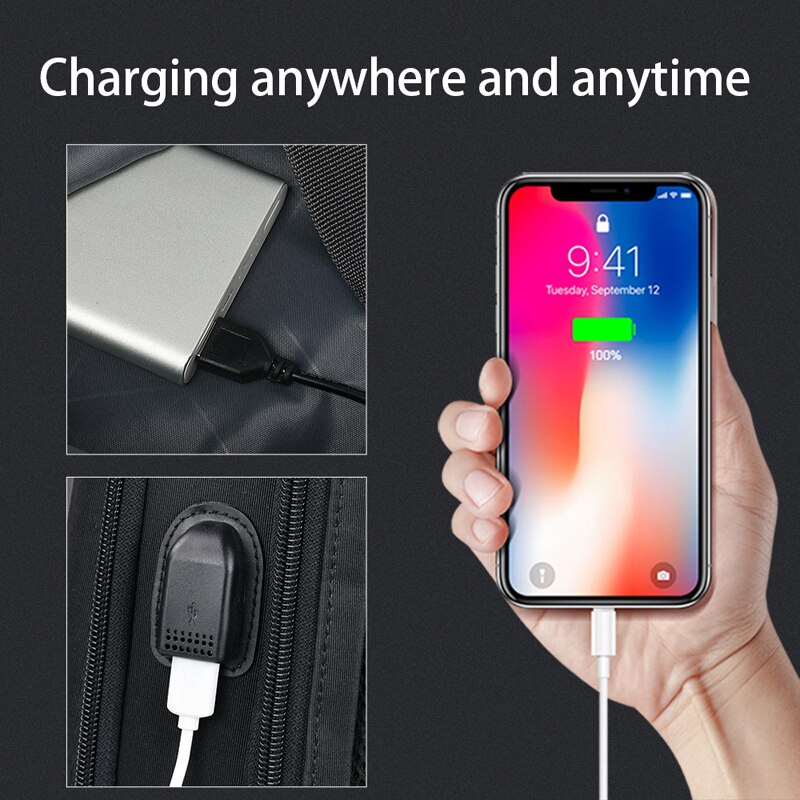 2022 WIERSOON Laptop Backpack Anti-theft Waterproof School Backpacks USB Charging Men Business Travel Bag Backpack