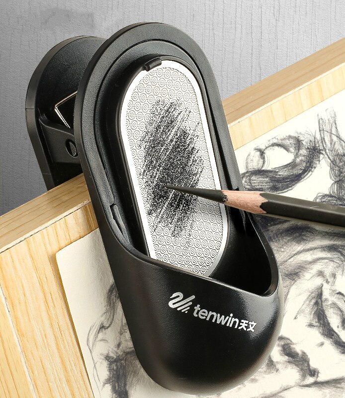 1pc Pencil Grinder with Painting Spring Clip Folder Double Designs Sketch Pencil Charcoal Lead Sharpening Grinding Pencil MS5860
