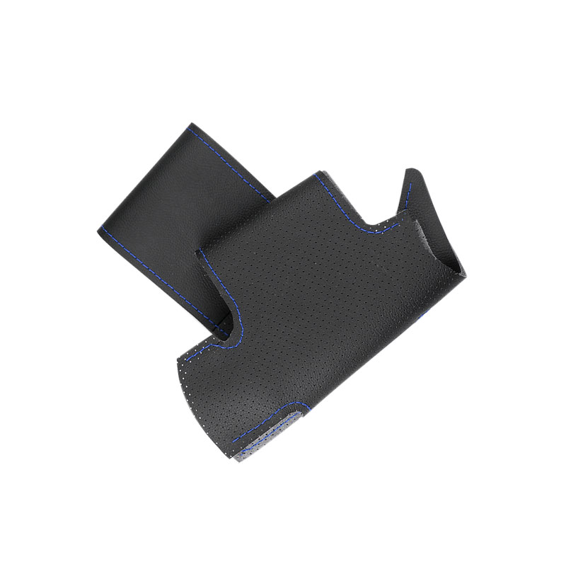Para Renault Logan 1 Sandero símbolo Clio Twingo Lada Largus Nissan Almera 3 G15 trenza de mano protector para volante de coche embellecedor de cuero: Naranja