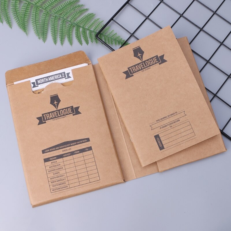 Journal Diary Notebooks Scratch Map Popular Travel City 8 World Maps Travelogue