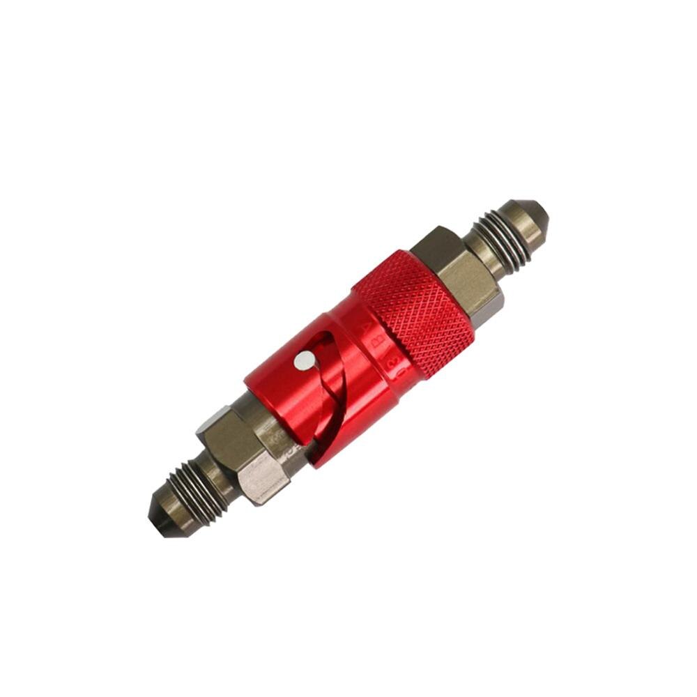 Motorcycle Brake Line Hose Aluminum AN3 Fluid Quick Release AN-3 Connect Fitting Adapter Kit for -Honda -Yamaha -KTM Cafe Racer: red