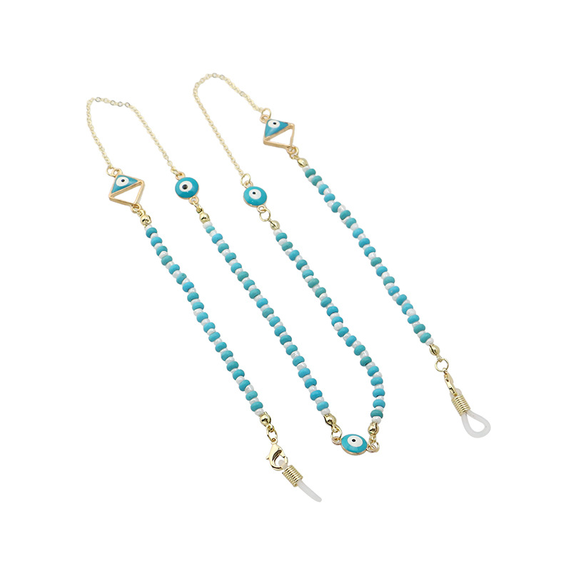 1Pcs Eyeglasses Strap Reading Glasses Hanging Chain Sunglasses Evil Eye Enamel Beads Spectacles Holder Neck Cord Glasses Anti