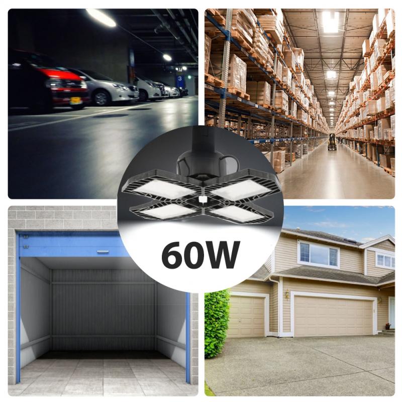 Led Garage Lichten Led Vervormbare Plafondlamp 360 Graden Hoogbouw Plafondlamp Winkel Verlichting Industriële Lampen Voor Workshop