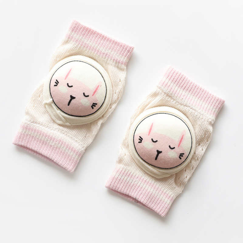 Warmom Baby Knee Pads Mesh Thin Cotton Breathable Baby Crawling Toddler Anti-falling Infant Toddler Kneepads: Pink