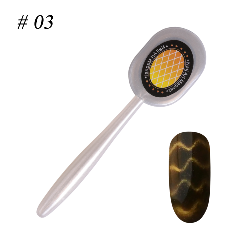 1 stücke Doppel Kopf Katze Auge Gel Magnet Stock Gebogene Linie Streifen 3D Entwürfe Für Polnische Nagel Gel Nagel Kunst Dekor Magnetische Werkzeuge LA035: 03