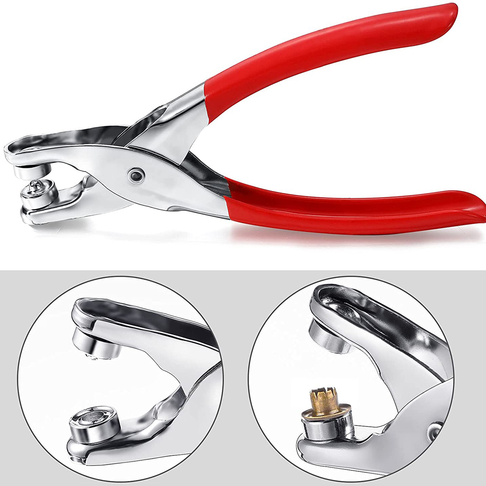 6-Size Hole Punch Tool Eyelet Hole Punch Pliers Kit Leather Belts Hole Puncher Kit with 100pcs Eyelets for Bag Strap Dog Collars