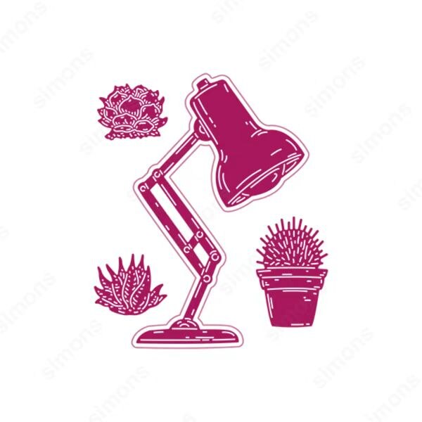 Table Lamp Drawing Board Flower Pot Metal Cutting Dies for DIY Scrapbooking Crafts Dies Cut Stencils Maker Photo Album Template: Default Title