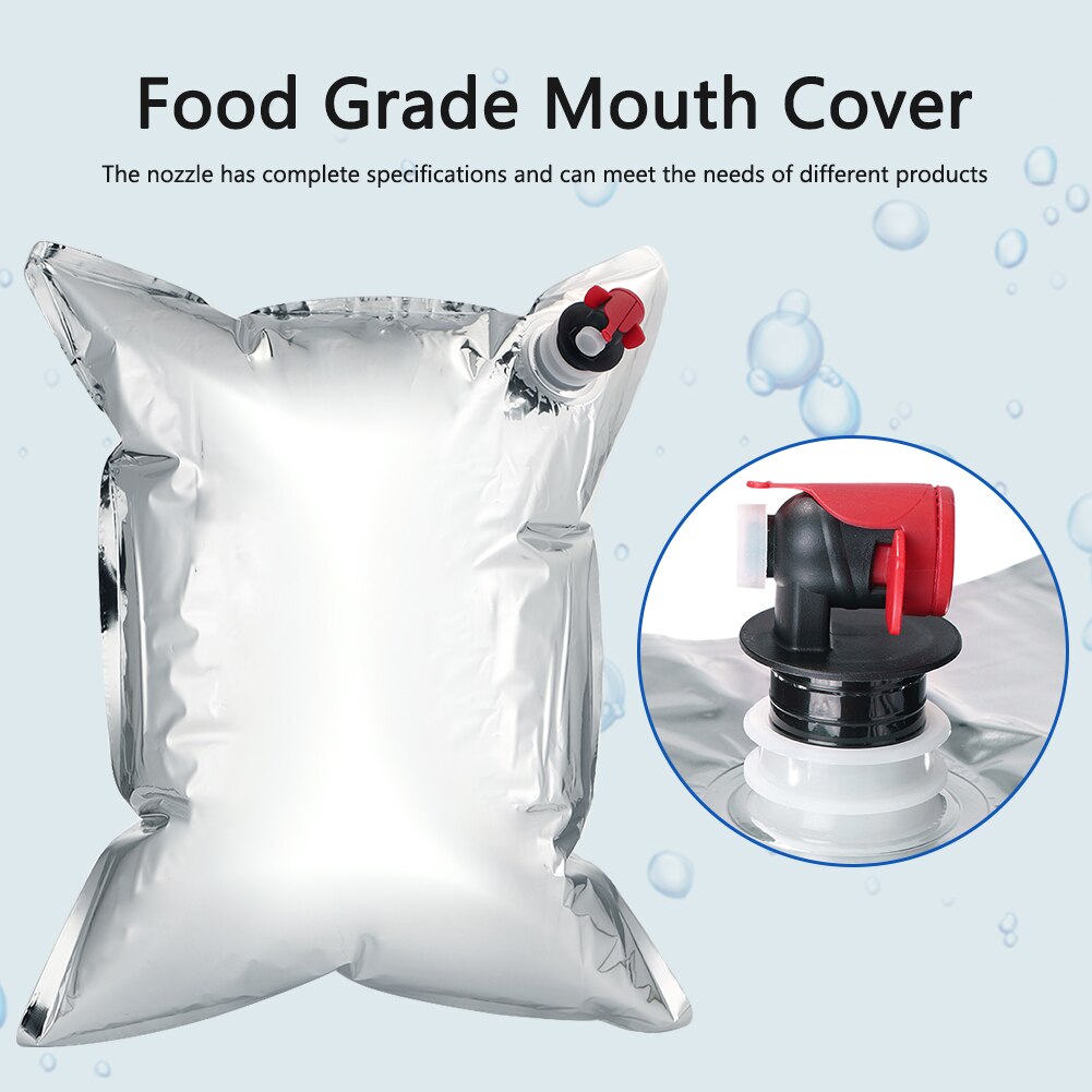 10Pcs 10L Aluminiumfolie Bib Zak Voor Voedsel Bier Wijn Sap Drinken Opslag Container Organisatoren Vervanging Bag-In-Box Met Tap