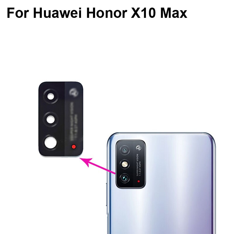 2PCS For Huawei Honor X10 Max Back Rear Camera Glass Lens For Huawei Honor X 10 MAX Replacement Parts X10MAX