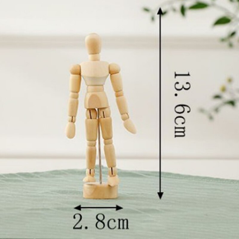Houten kunstmodel ornamenten houten pop gezamenlijke handen huis woonkamer kantoor bureaublad decoraties decoratie accessoires: 11.4cm