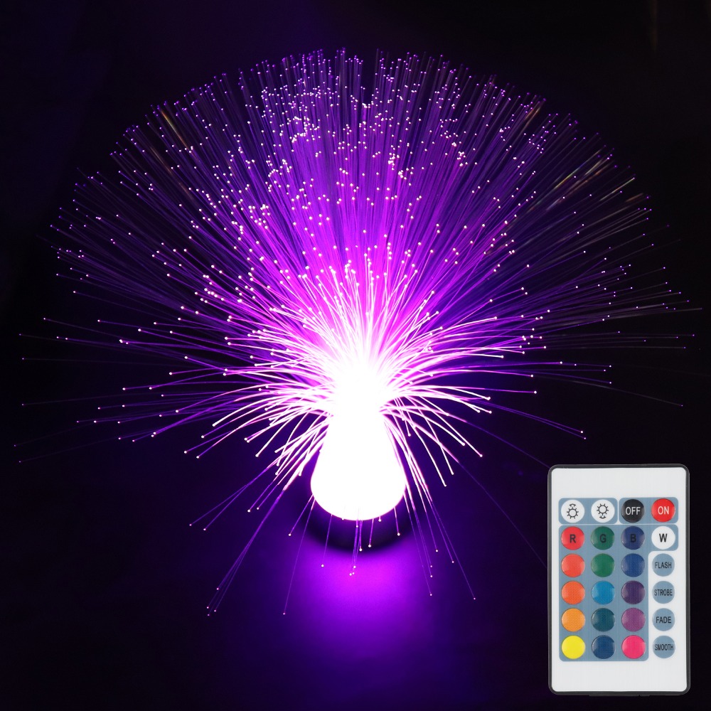 41cm bredde optisk fiber lys med controller farverig pmma plast led fiberoptisk abs krystal belysning lampe il