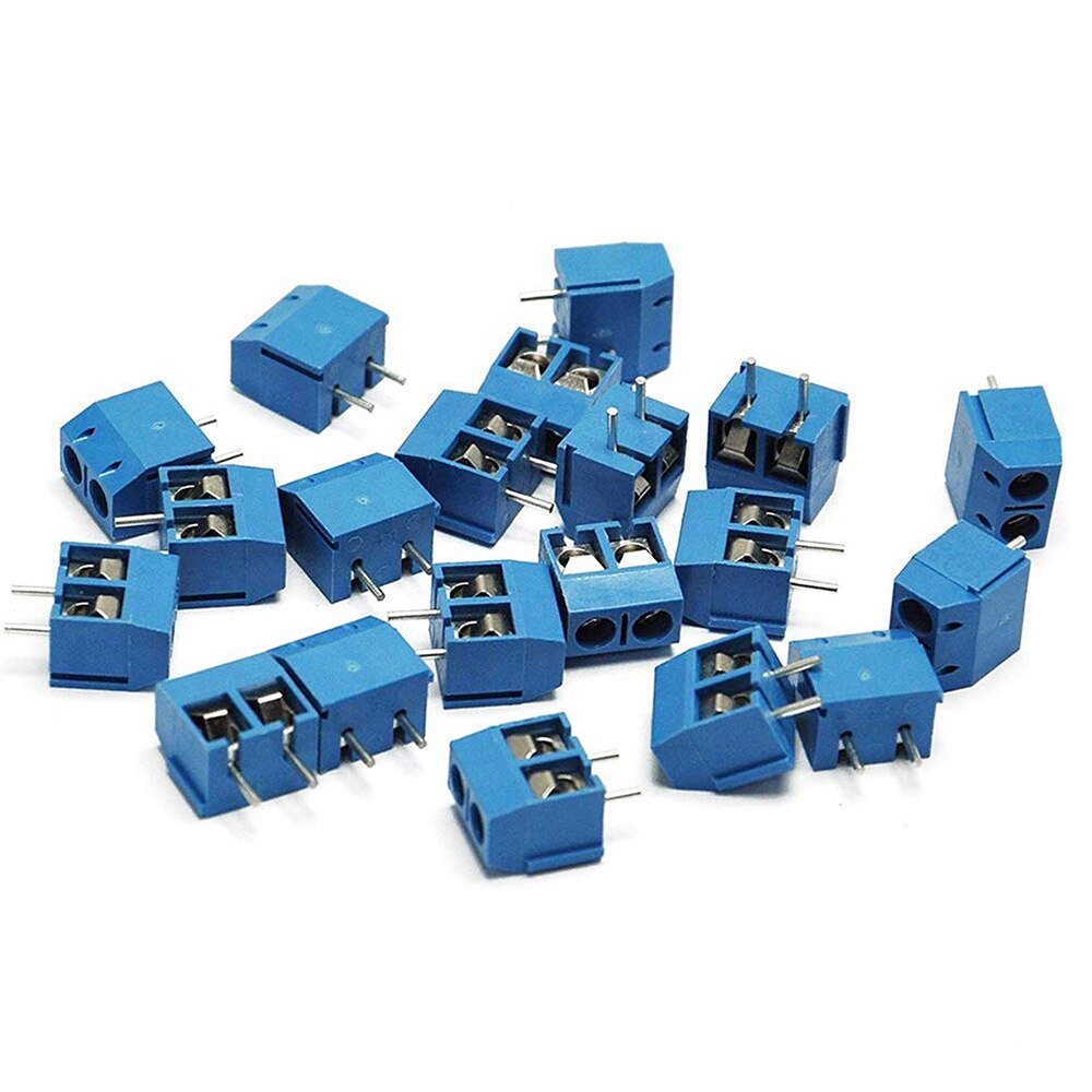 60 pièces 5mm pas 2 broches et 3 broches PCB montage vis bornier connecteur pour Arduino (50x2 broches, 10x3 broches)