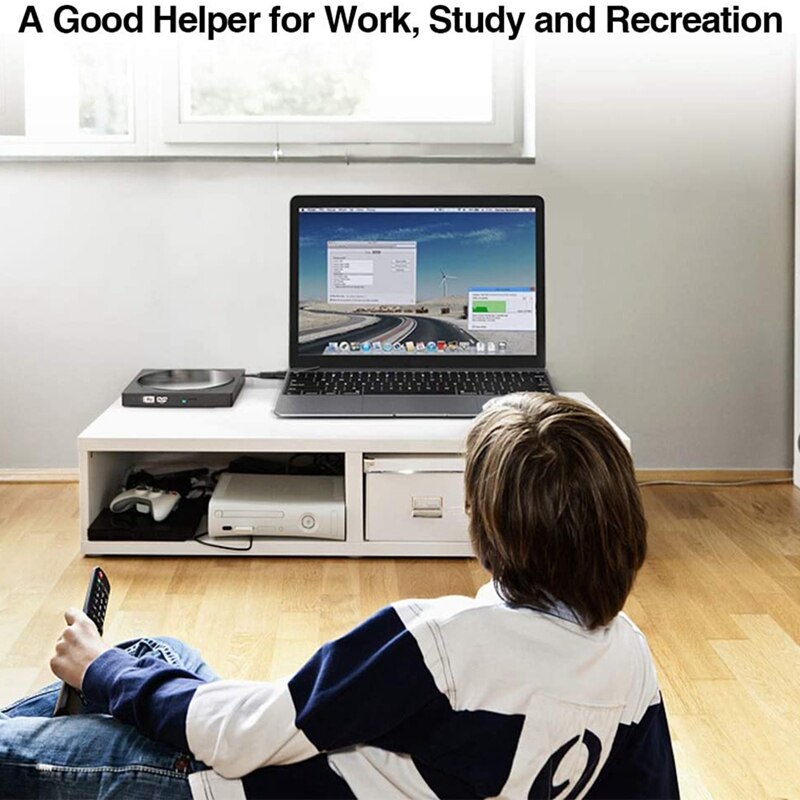 Ekstern cd dvd-stasjon usb 3.0 type-c dvd-spiller ultratynn brenner til bærbar mac stasjonær pc vindu 10 8 7 xp