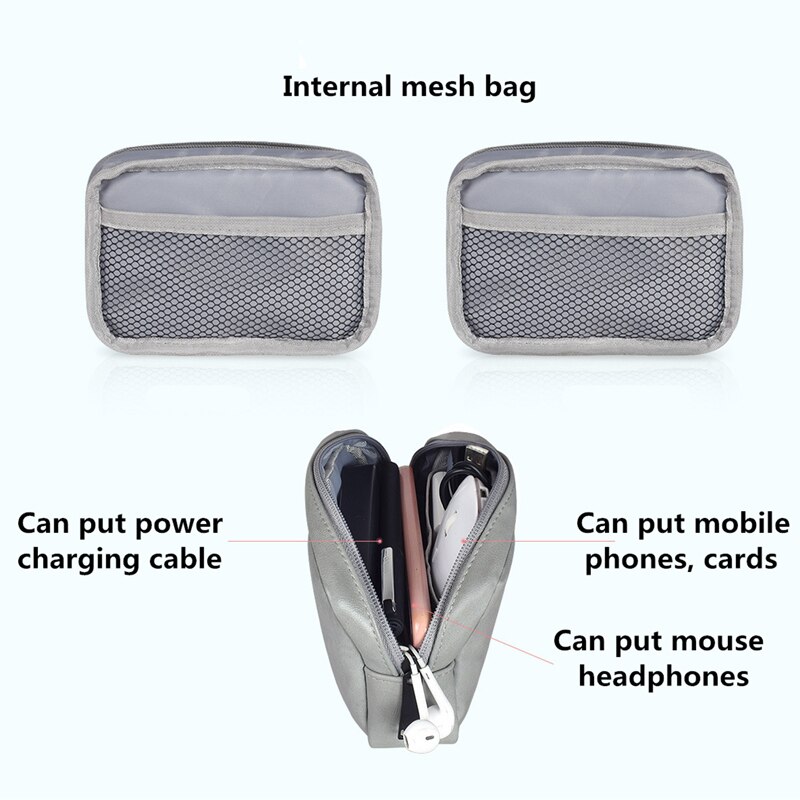 Neue Lagerung Daten Kabel Reisetasche U Disk Energie Bank Elektronische Zubehör Organizer Kopfhörer SD Karte Energie Bank Container Beutel
