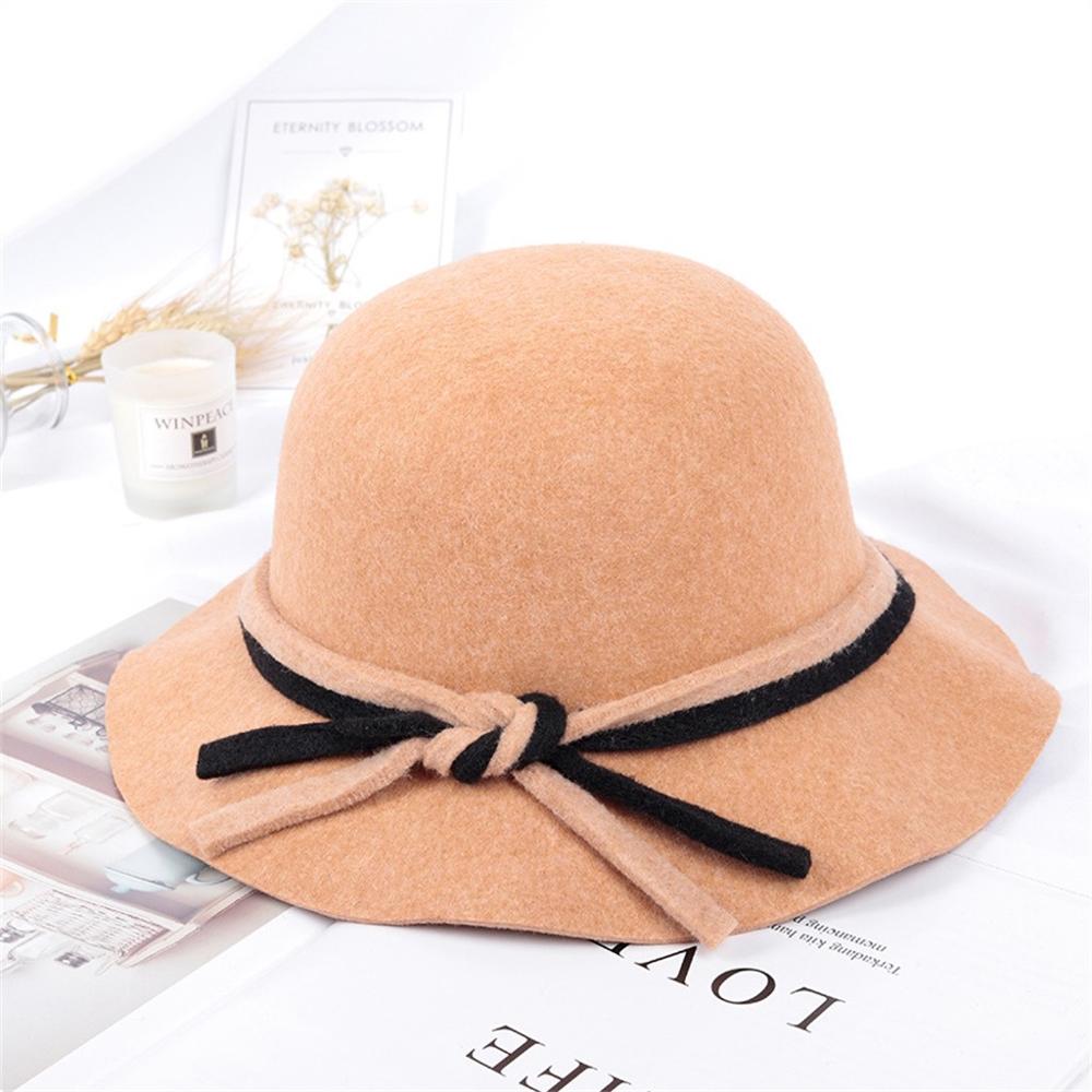 Top hoed Vrouwen Hoeden Vrouwelijke Herfst Winter Mode Toevallige Hoed Dome Britse Top Hat Hoofddeksels Kapelusz Damski Mütze #2S27