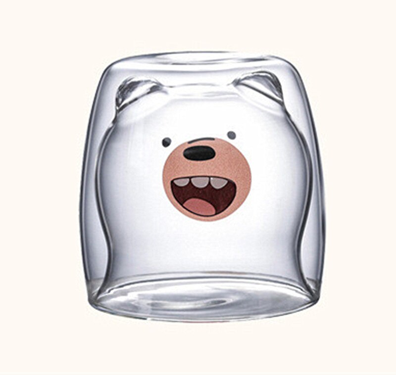 Nette Weihnachten Baum Becher Doppel Zauberstab Glas Kaffee Tassen mit Silocone Deckel Schneeflocke Stern Weihnachten Wein Tee Milch Wasser Becher: K 270ML