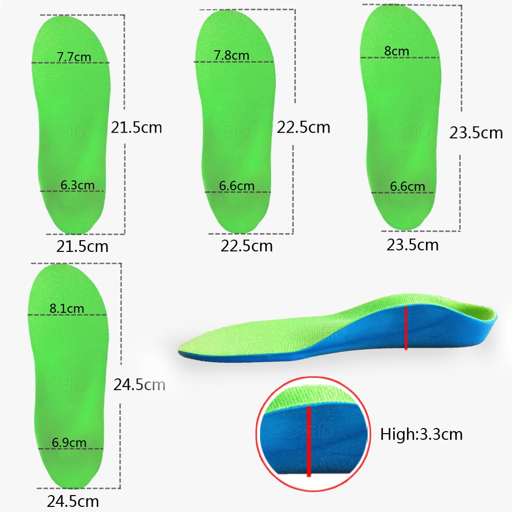 EiD 3D kids children's orthopedic insoles for shoes flat feet Arch Support insole for XO-Legs child Orthotic Insoles Foot Care