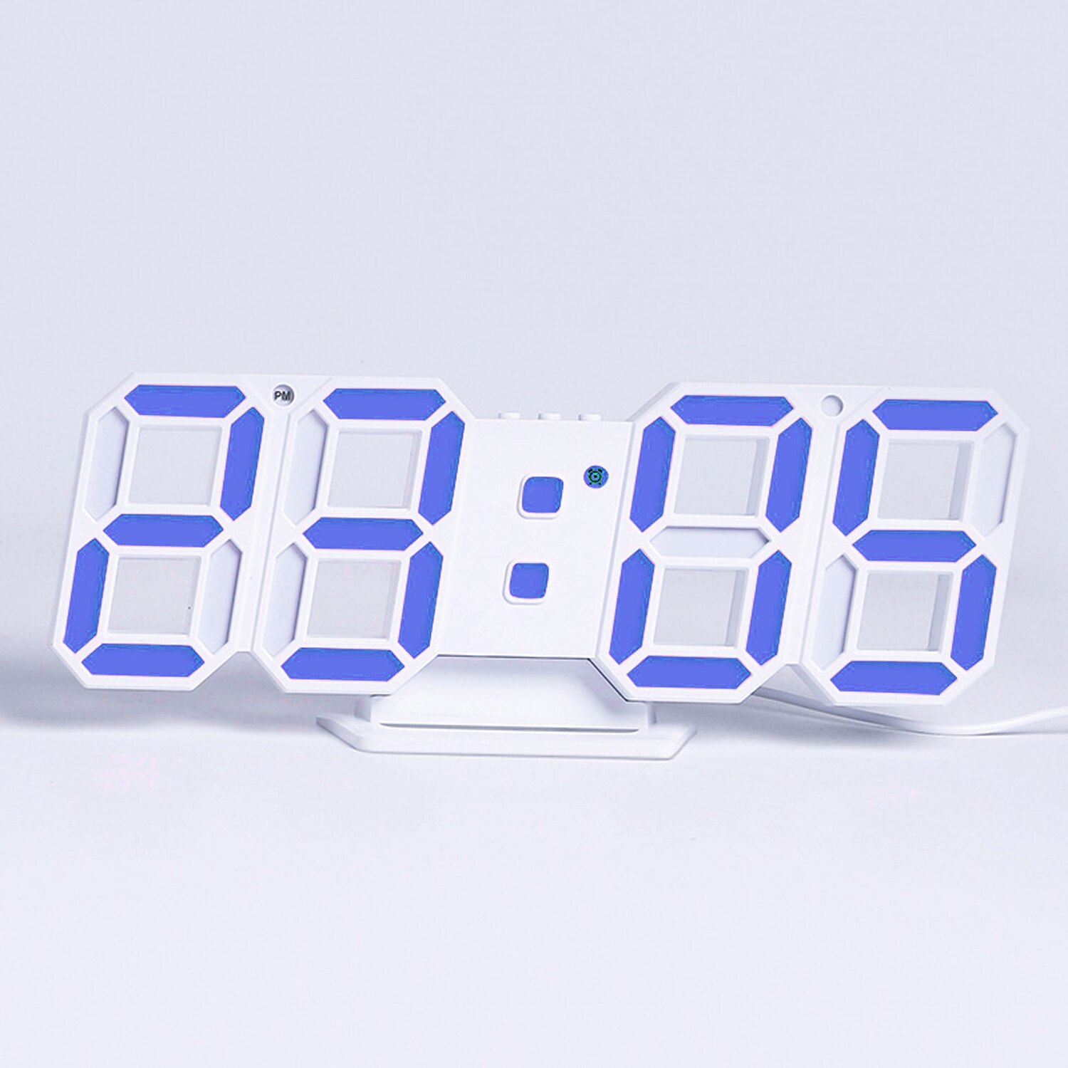 3D LED Digital Clock Glowing Night Mode Electronic Table Clock 24/12 Hour Display Alarm Clock Hanging Wall Clocks Home Decor