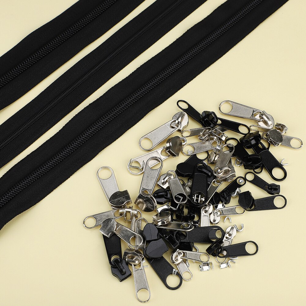 87Pcs Zipper Repair Kit Zipper Replacement Pull Slider Accessories Fix for Clothing Bags Outdoor Luggage Backpacks