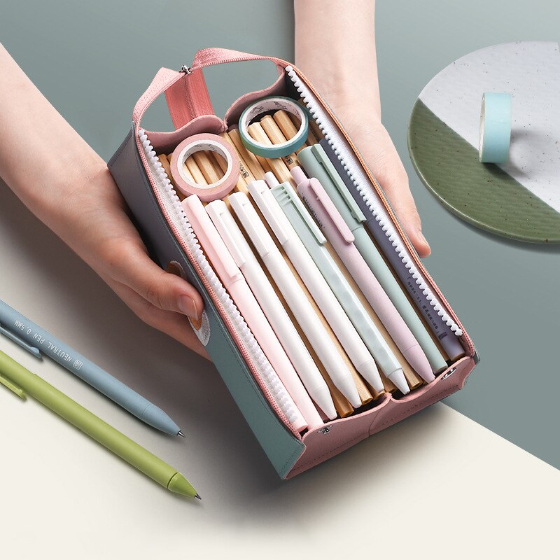 Pencil Case Cases Cute Popular Korean Stationery Pen Bag Pouch Material Escolar Kawaii School Supplies High Capacity Scuola