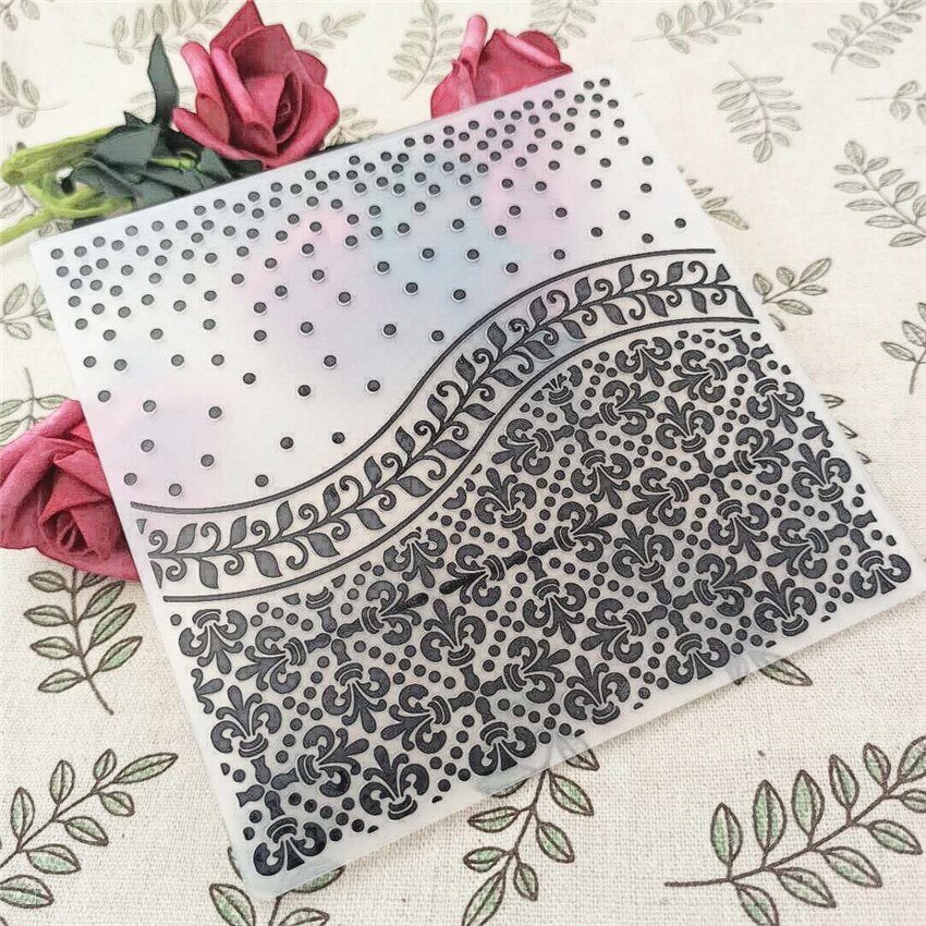 Dossiers de gaufrage de flocons de neige en plastique, bosse de Scrapbooking, modèle de bricolage, Fondant, indentation, gâteau Photo, carte d&#39;album, 15x15cm