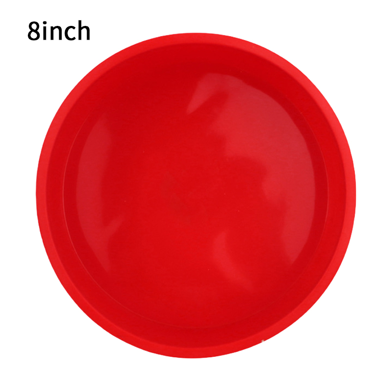 Single round silicone baking pan, food grade silicone handmade 4.6.8 inch round cake mold: Pink