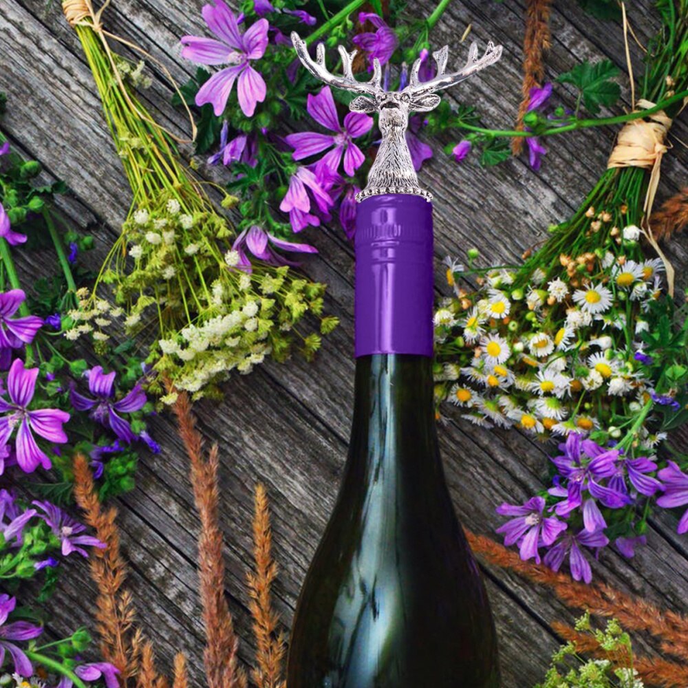 Wine Stopper Cork Simulated Animal Bottle Plug Beverage Stoppers for Bar Party Restaurant (Elk)