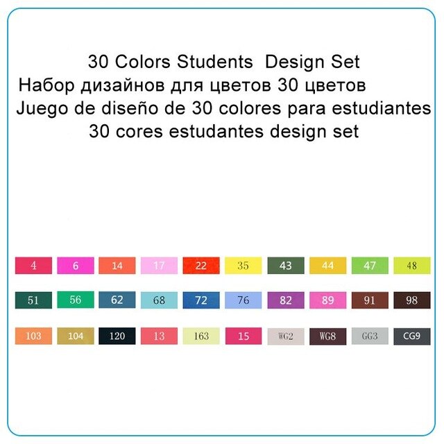 TOUCHNEW 30/40/60/80 Colors Art Markers Alcohol Based Markers Drawing Pen Set Manga Dual Headed Art Sketch Marker Pens: 30 Colors Students