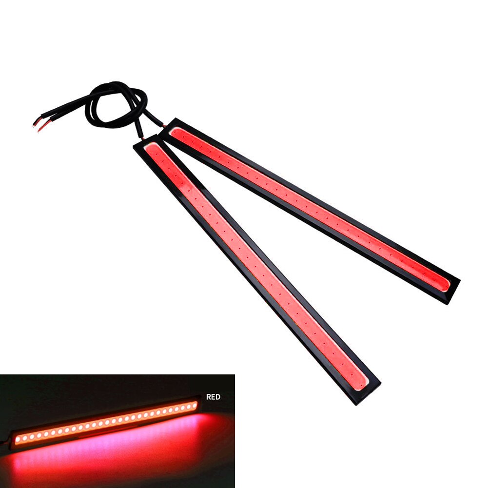 6Pcs Dc 12V 17Cm Dagrijverlichting Waterdicht Wit Drl Led Auto Lamp Strip Verlichting Bars Voor camping Caravan Boot Auto: 17CM  Red