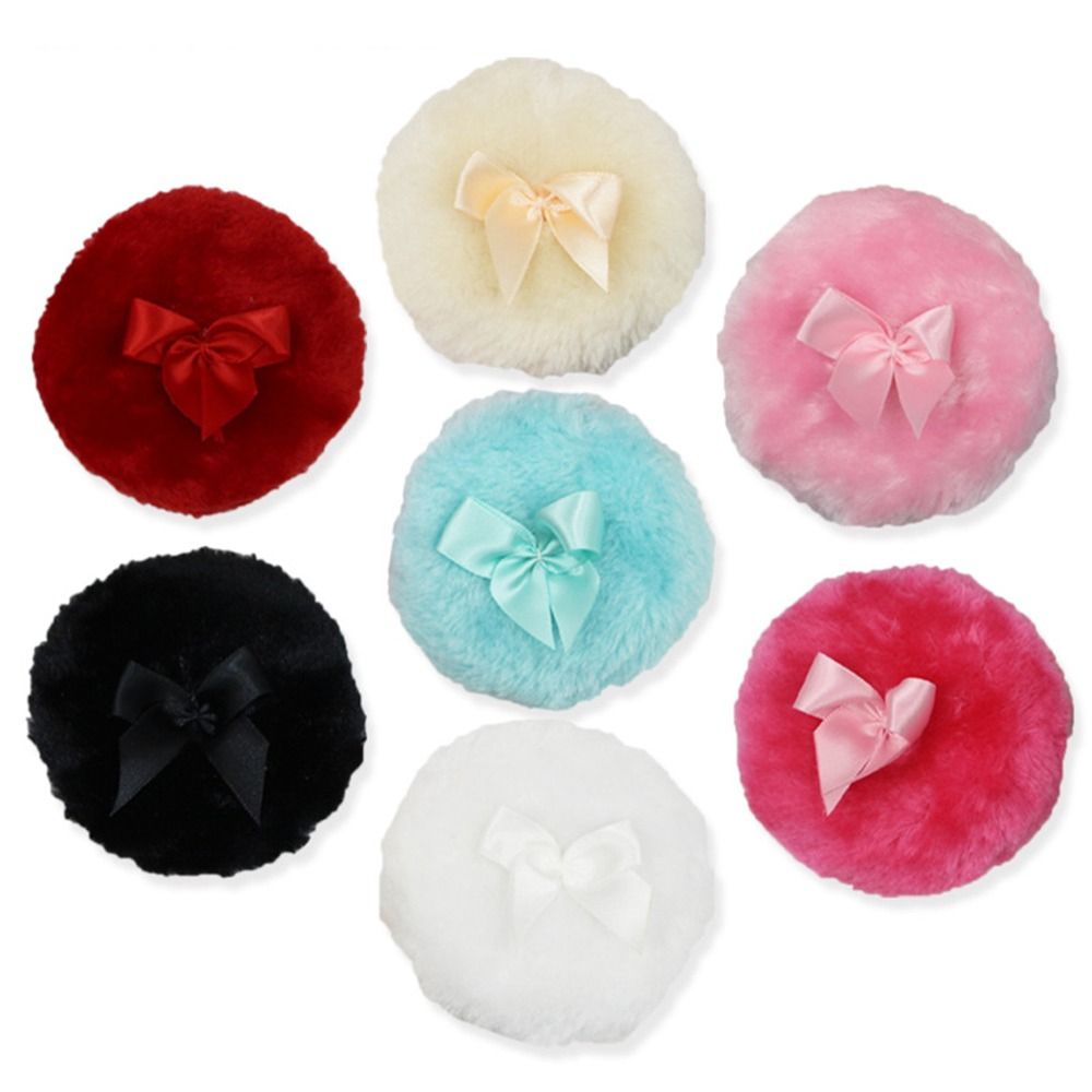 Esponja de polvo esponjosa grande Ultra suave, lavable, reutilizable, de terciopelo, para cara y cuerpo, esponjas de polvo sueltas, herramienta de maquillaje en seco y húmedo