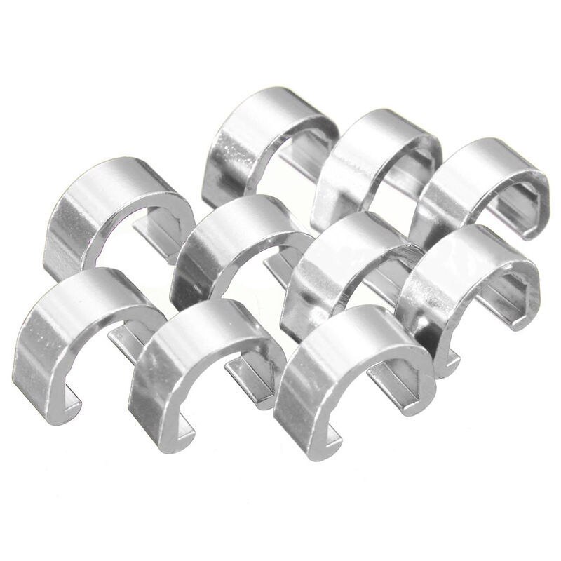 Cykelram u spänne bromsslang rör växelkabel adapter cykelguider knapp fast slang clip form verktyg cykeltillbehör: Silver-