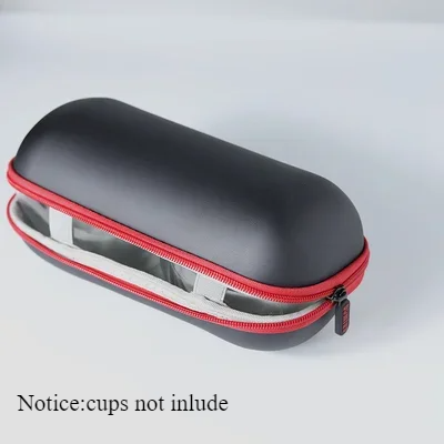 Estojo portátil para vidro de vinho, à prova d'água, portátil, proteção rígida, estojo de transporte para copos de vinho: Fúcsia