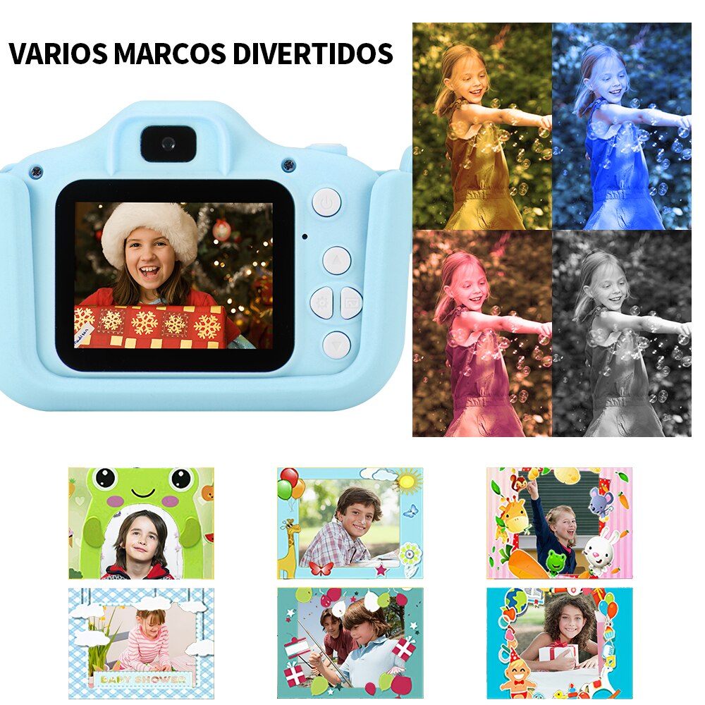 Minicámara Digital recargable con pantalla HD de 2 pulgadas para niños, bonita cámara de dibujos animados, juguete para exteriores, accesorios de fotografía, de cumpleaños