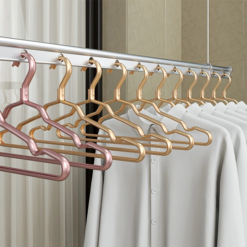 KleiderbüGel aus Metall, HemdkleiderbüGel mit glatter Oberfläche, langlebige, robuste KleiderbüGel, Standard-KleiderbüGel für Jacken und Hosen