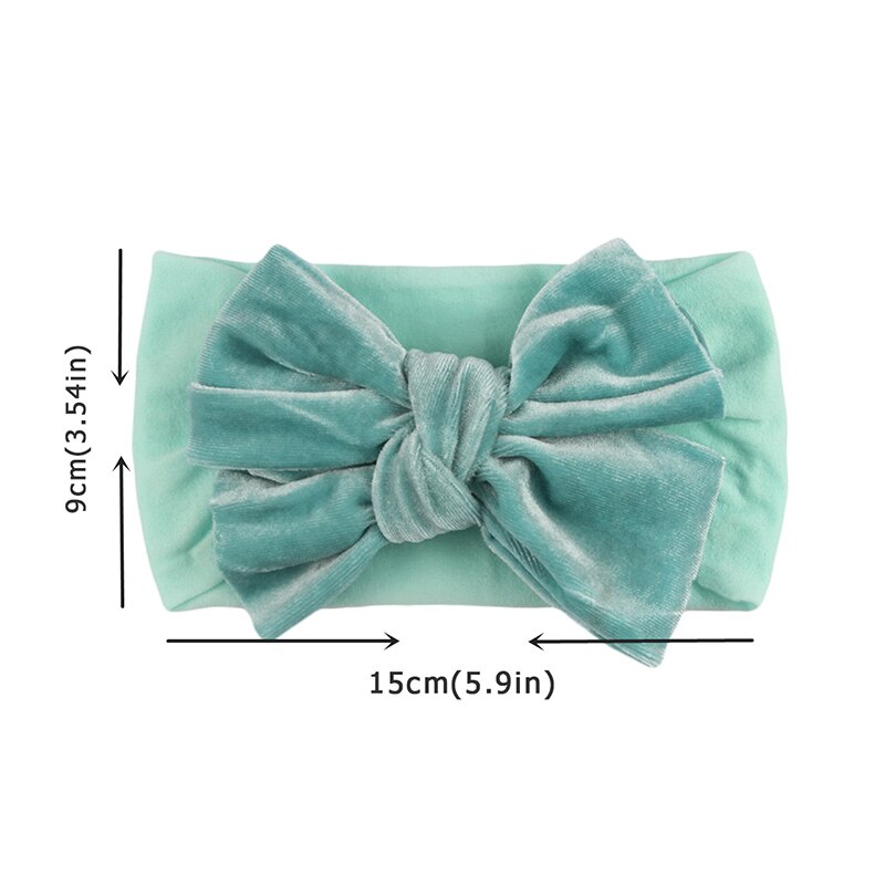 Inverno de pelúcia veludo bebê bandana para meninas arco grande cor sólida elástico hairbands princesa bonito acessórios para o cabelo do bebê coisas
