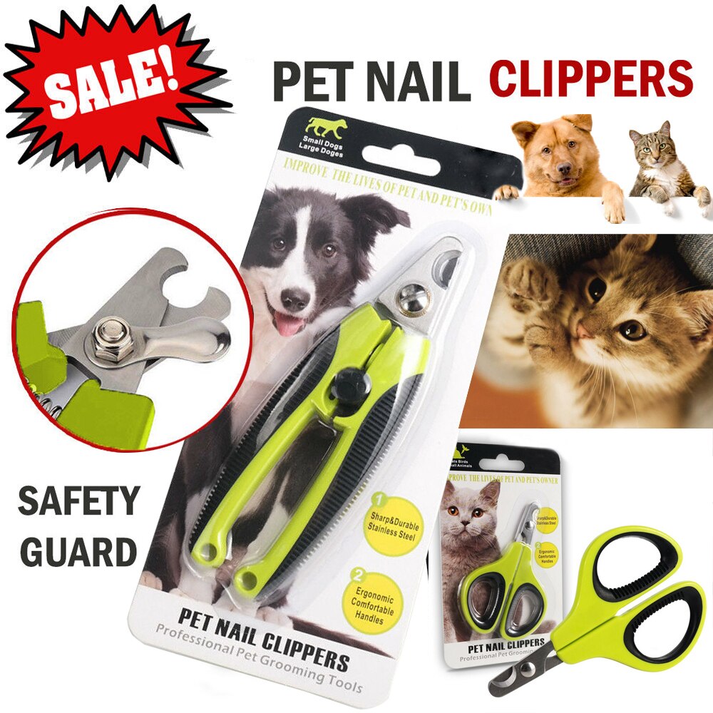 Pet Nail Clippers Cat Dog Nails Trimmer Easy Cutting Claw Cutter Grooming Tool