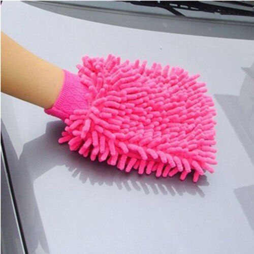 Super mitt mikrofiber bilvindue vask af hjemmet rengøringsdug støvklædehandklæder: Lyserød