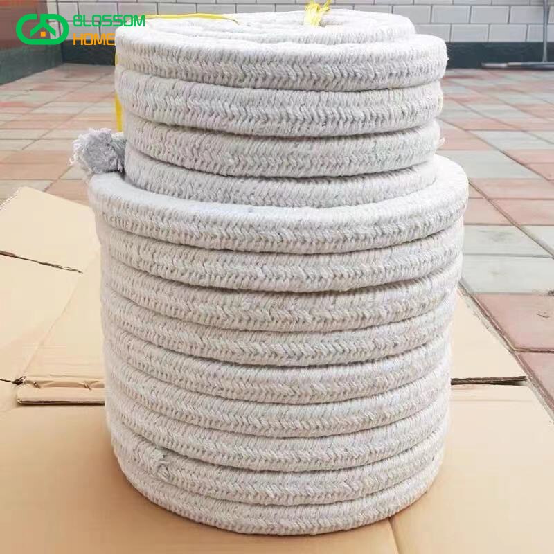 5M Lenght Ceramic Fiber Sealing Strips Aluminosilicate Stuffing Seal Strips Alumina Silicate Fibre Furnace Door Sealing
