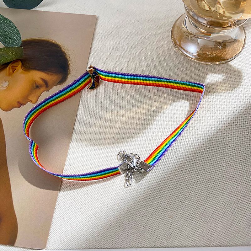 Liefde Is Liefde Regenboog Maan Hanger Kettingen Ins Persoonlijkheid Kleurrijke Lgbt Pride Riem Armbanden Handgemaakte Geweven Sieraden