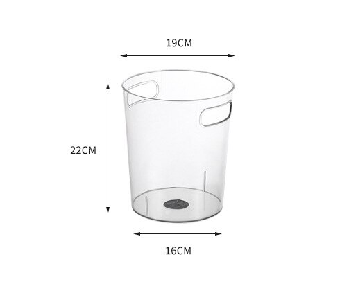 Small Bedroom Trash Bin Recycling Office Living Room Plastic Waste Bin Transparent Vase Lixeira Banheiro Cleaning Tools: 19x22cm