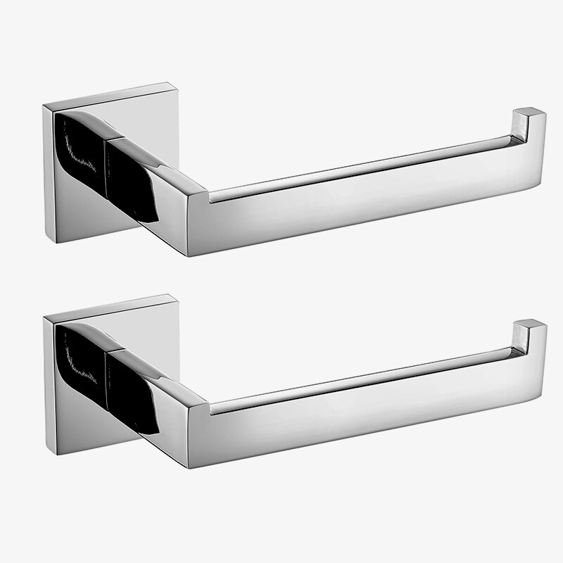 2 stks/partij SUS 304 Rvs Toiletrolhouder Badkamer Toiletrolhouder Voor Papieren Handdoek Vierkante Badkamer Accessoires