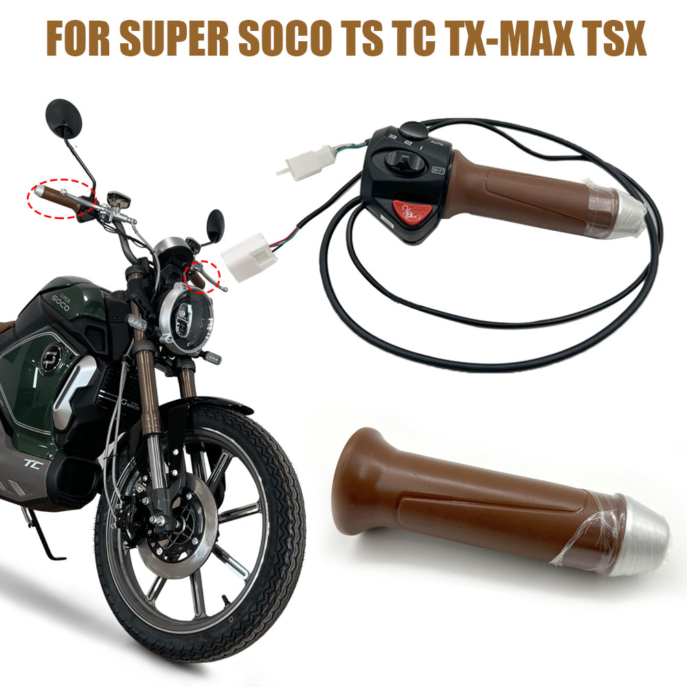 Elmotorcykel original roterande handtag vänster och höger kombinationsbrytare knappar passar för super soco ts tc tx-max tsx