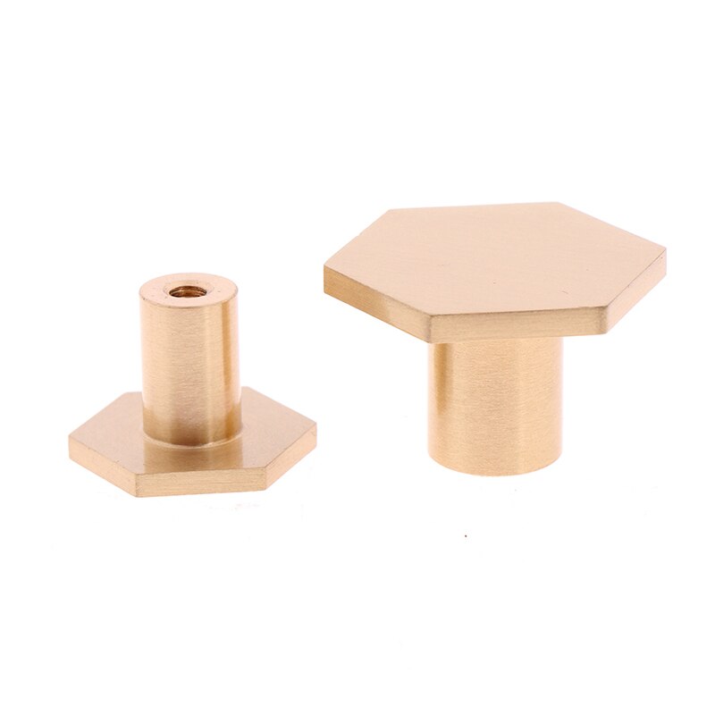 1 Stuks Gold Brass Hexagon Knoppen Kabinet Deurklink Dresser Lade Trekt Home Keuken Meubels Hardware Knoppen Kast