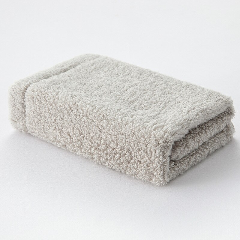 Ansigtshåndklæde i ren bomuld ensfarvet vaskeklud til mænd og kvinder, blød og absorberende 34*34cm: Lysegrå
