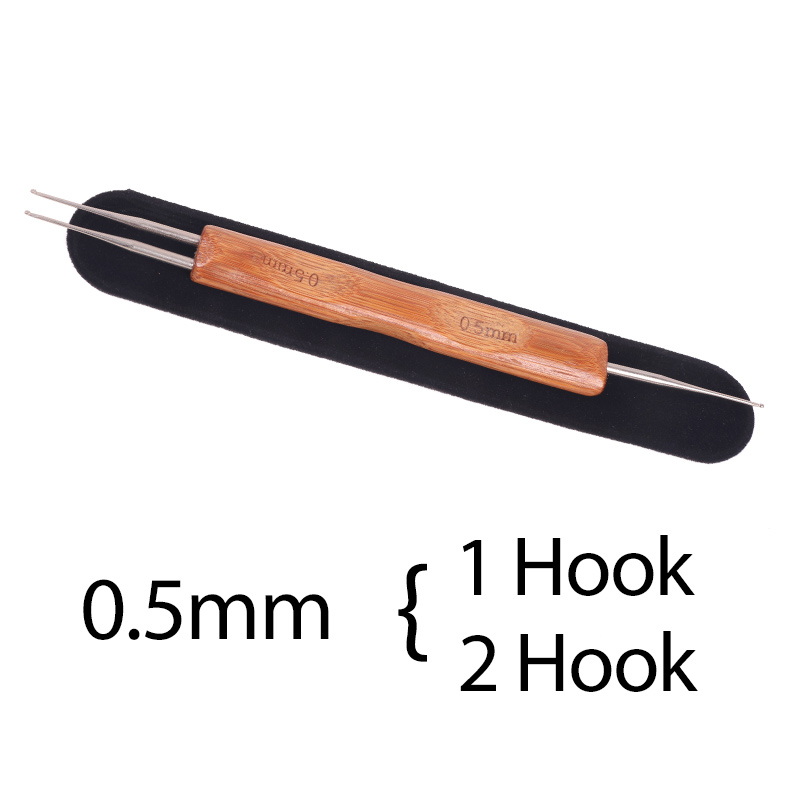 Plussign-agujas de ganchillo para Dreadlock, herramienta para trenza artesanal, gancho de ganchillo para rastas, 0,5 Mm, 0,75 Mm: 0.5mm 1-2 1pcs