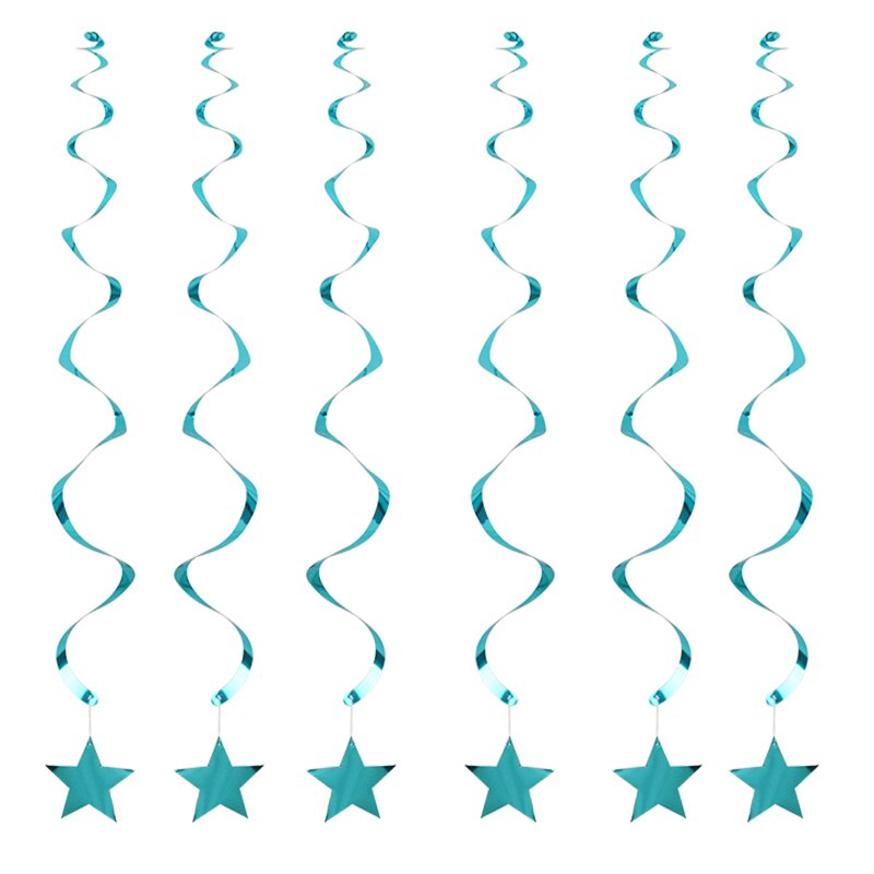 1 set pvc grattis på födelsedagen stjärnor spiral virvel tak hänge dekor bröllop hängande girlanger bunting party födelsedag tillbehör: B14